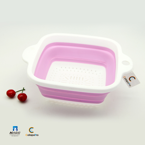 Plastic Kitchen Collapsible Colander Folding Strainer Fruits Vegetables Washing Basket