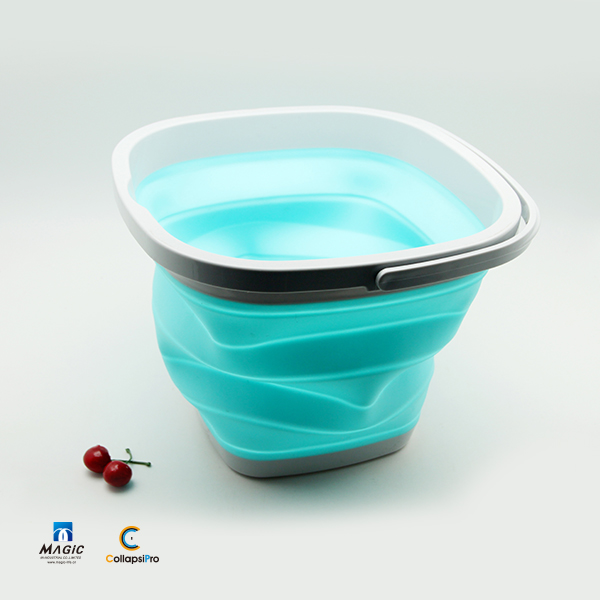 15L Square Collapsible Plastic Bucket