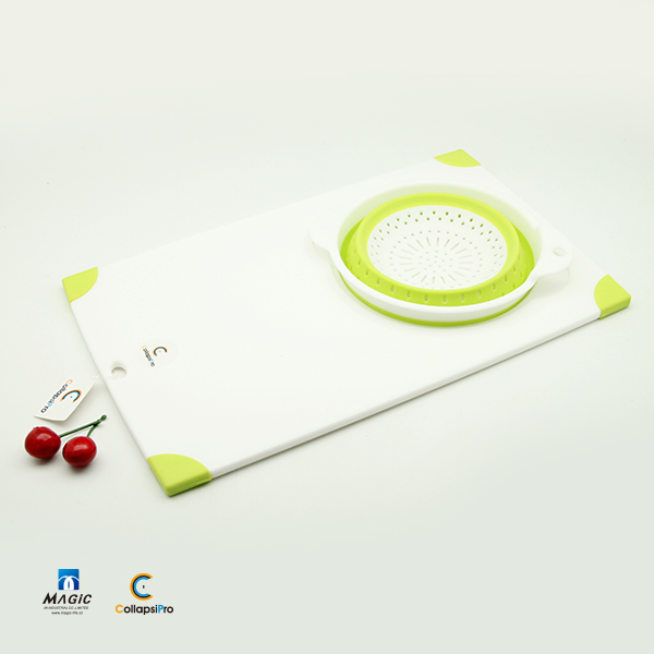 New Idea Chopping Board Cutting Board with Collapsible Colander