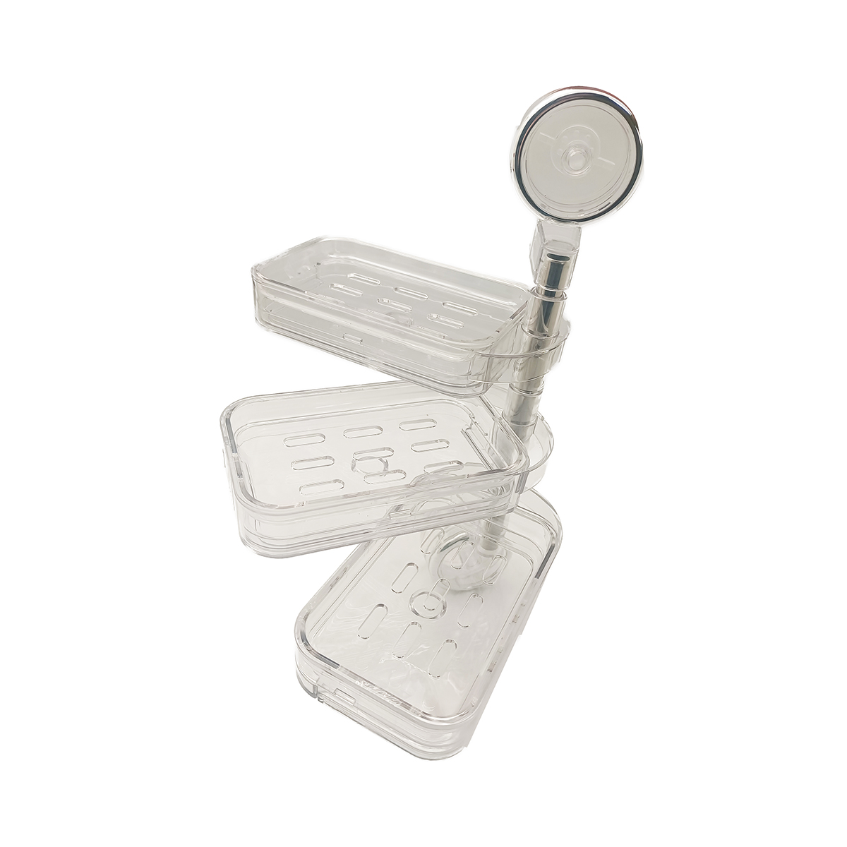 Adjustable Bathroom Rack with Rotating Tray